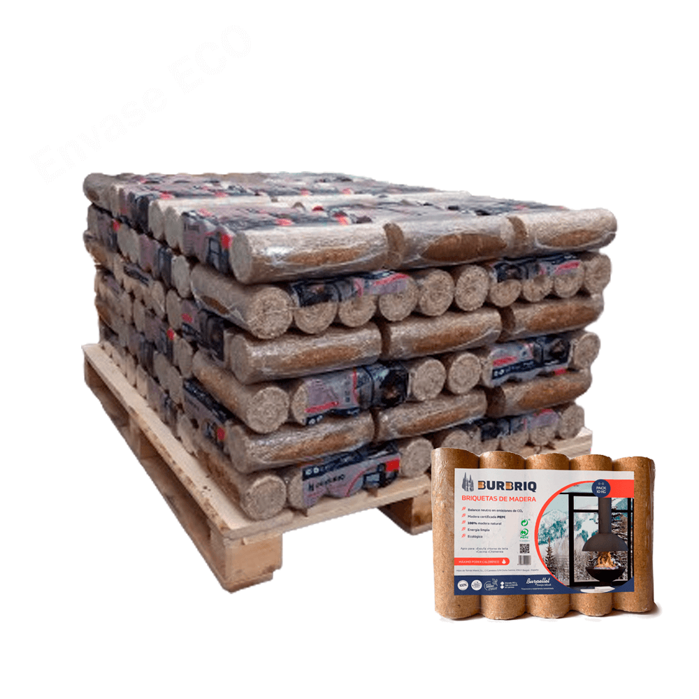 Briquetas BURBRIQ – 52 paquetes (510kg)
