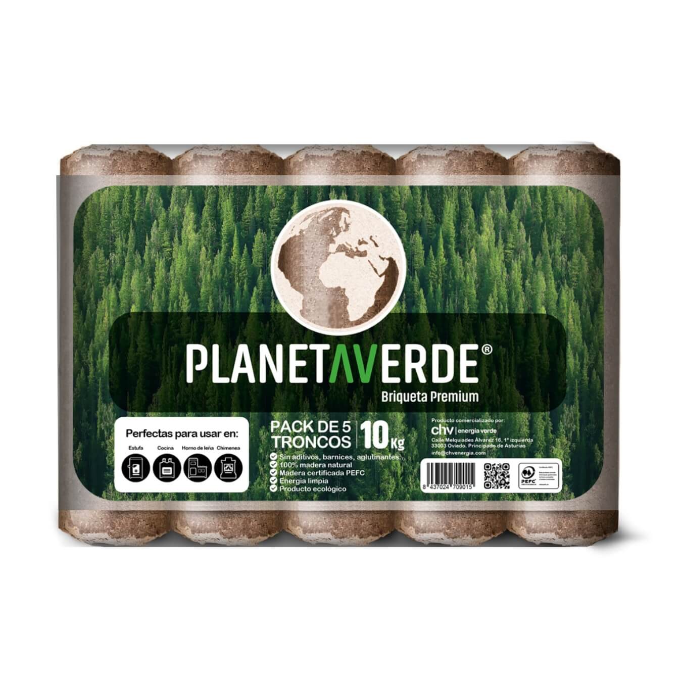 Briquetas PLANETA VERDE (104 paquetesx5 briquetas)