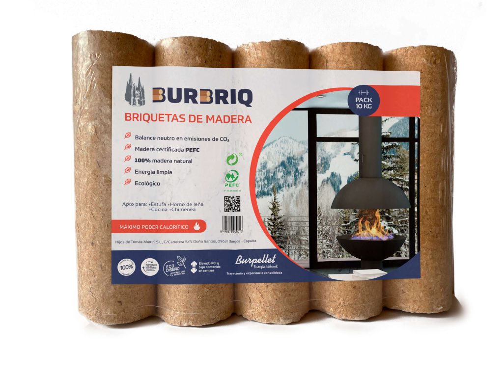 Briquetas BURBRIQ – 52 paquetes (510kg)