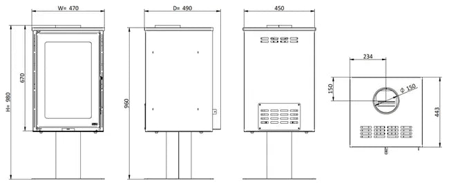 Estufa de leña Tigre Ecodesign de 7,47kw